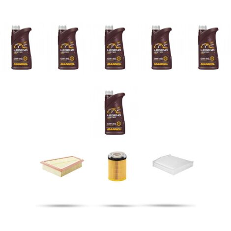 Kit tagliando 3 FILTRI e 6L OLIO compatibile con Mercedes CLA (C117,X117) 220 4Matic 135kw Dal 2016