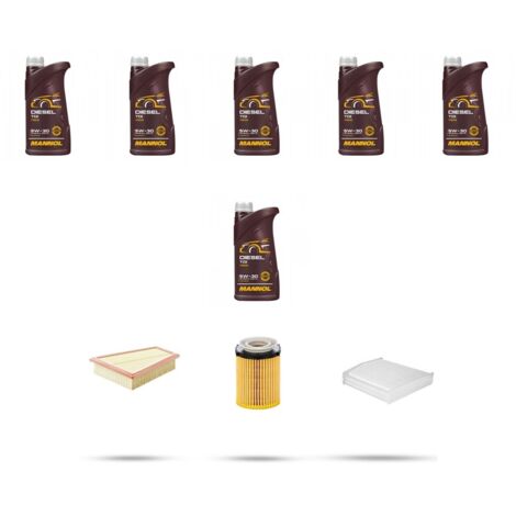 Kit tagliando 3 FILTRI e 6L OLIO compatibile con Mercedes Classe A (w176) A160 75kw Dal 2015