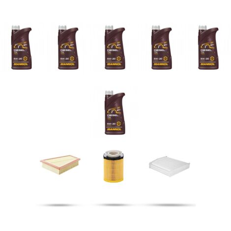 Kit tagliando 3 FILTRI e 6L OLIO compatibile con Mercedes Classe A (w176) A180 BlueEfficency 90kw Dal 2012