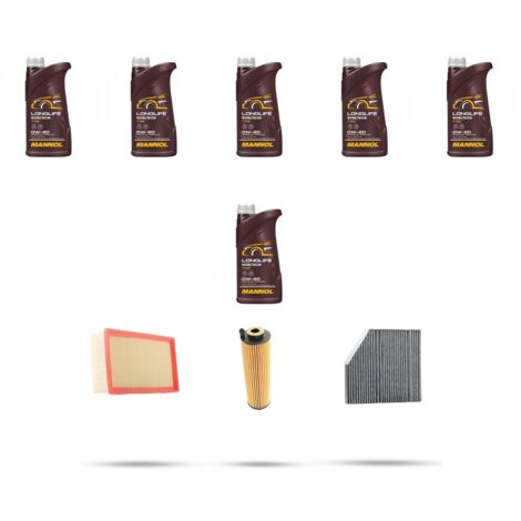 Kit tagliando 3 FILTRI e 6L OLIO compatibile con Mercedes Classe C (W206,S206) 180 125kw Dal 2021
