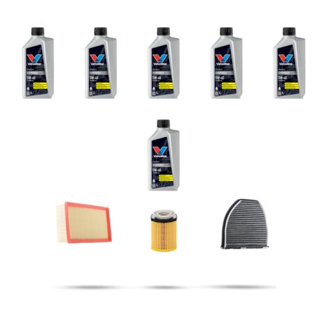 Kit tagliando 3 FILTRI e 6L OLIO compatibile con Mercedes Classe E (w212) 180 115kw dal 2013