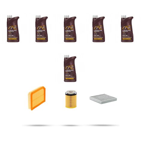Kit tagliando 3 FILTRI e 6L OLIO compatibile con Mercedes Classe GLB (X247) 250 165KW Dal 2019