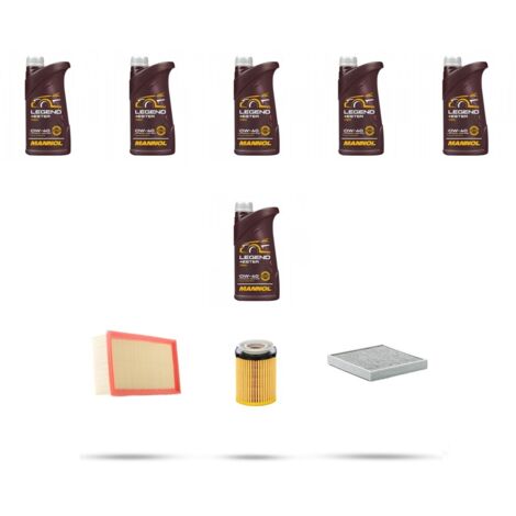 Kit tagliando 3 FILTRI e 6L OLIO compatibile con Mercedes Classe SLC (R172) 180 115kw Dal 2016