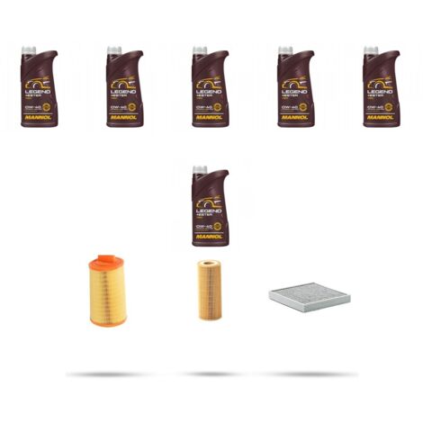 Kit tagliando 3 FILTRI e 6L OLIO compatibile con Mercedes Classe SLK (R171) 200 135kw Dal 2008 al 2011