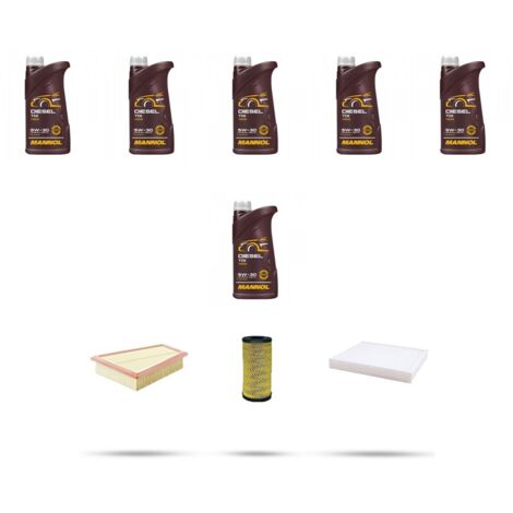 Kit tagliando 3 FILTRI e 6L OLIO compatibile con Mercedes Classe T (W420) 180 CDI 85kw Dal 2021