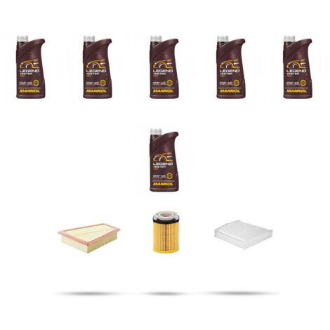Kit tagliando 3 FILTRI e 6L OLIO compatibile con Mercedes GLA (X156) GLA 180 90kw Dal 2015