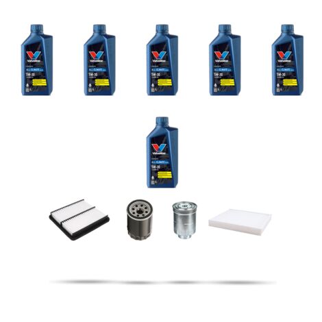 Kit tagliando 3 FILTRI e 6L OLIO compatibile con Mitsubshi ASX (GA7W) 2.2 DI-D 110kw Dal 2013