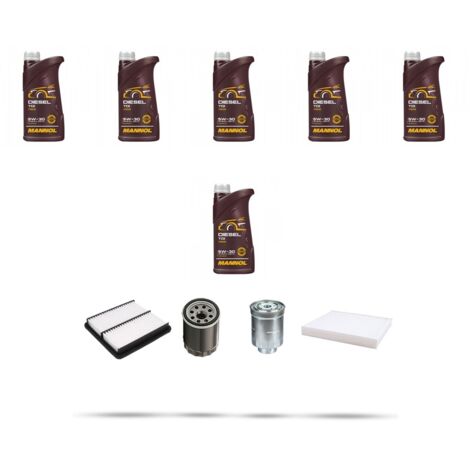 Kit tagliando 3 FILTRI e 6L OLIO compatibile con Mitsubshi Eclipse Cross (GK9W) 2.2 Di-D 109kw Dal 2018