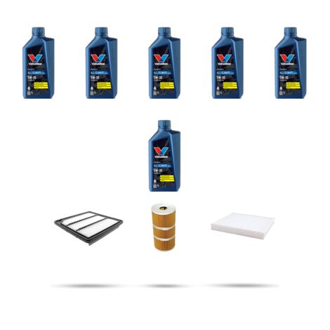 Kit tagliando 3 FILTRI e 6L OLIO compatibile con Nissan X-Trail (T32) 1.7 dCi 120kw Dal 2019