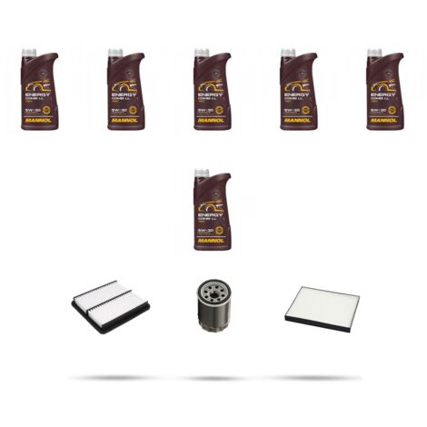 Kit tagliando 3 FILTRI e 6L OLIO compatibile con Opel Antara 2.4 103kw dal 2006