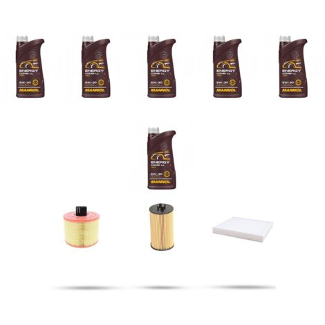 Kit tagliando 3 FILTRI e 6L OLIO compatibile con Opel Astra K 1.6 Turbo 147kw Dal 2015