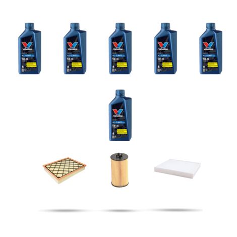Kit tagliando 3 FILTRI e 6L OLIO compatibile con Opel Insigna 1.6 16V 125kw Dal 2013