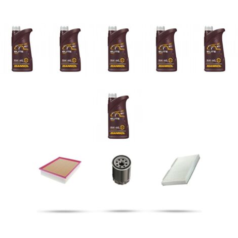 Kit tagliando 3 FILTRI e 6L OLIO compatibile con Peugeot 307 2.0 16V 130kw dal 2005