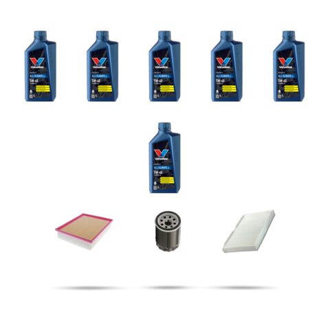 Kit tagliando 3 FILTRI e 6L OLIO compatibile con Peugeot 307 2.0 16V 130kw dal 2005