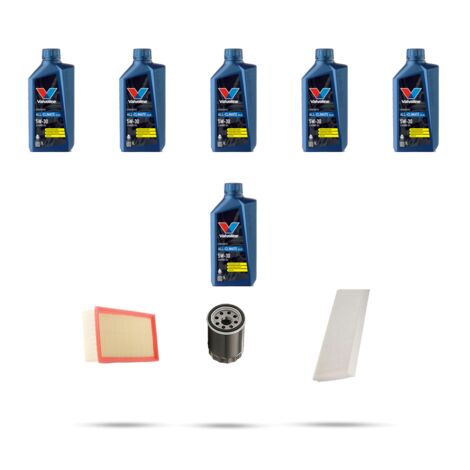 Kit tagliando 3 FILTRI e 6L OLIO compatibile con Peugeot 807 3.0 V6 150kw dal 2002