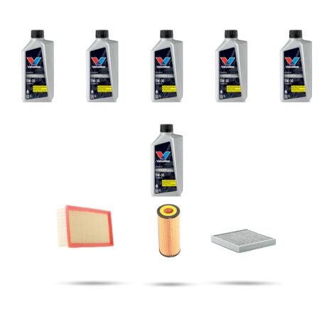 Kit tagliando 3 FILTRI e 6L OLIO compatibile con Porsche Cayenne II (958) 3.0 245Kw dal 2010