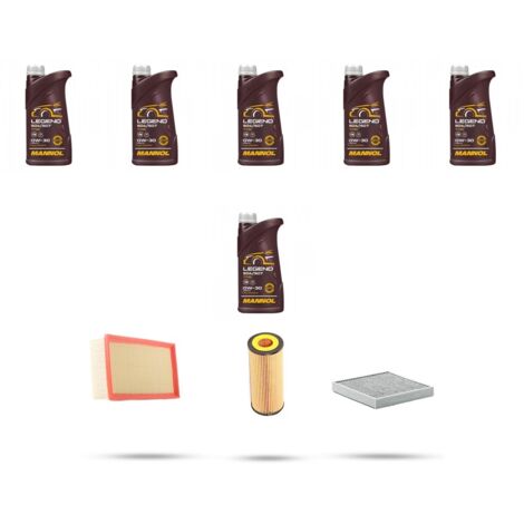 Kit tagliando 3 FILTRI e 6L OLIO compatibile con Porsche Cayenne II (958) 3.0 245Kw dal 2010