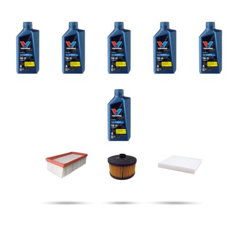 Kit tagliando 3 FILTRI e 6L OLIO compatibile con Renault Arkana 1.3 TCE 150 110Kw dal 2019