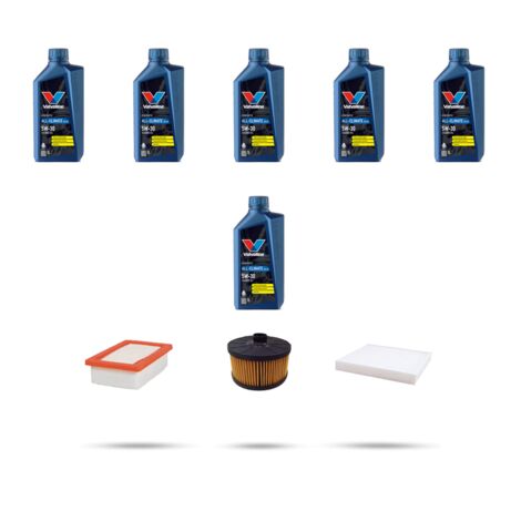 Kit tagliando 3 FILTRI e 6L OLIO compatibile con Renault Captur II 1.3 TCe 130 96Kw dal 2020