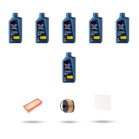Kit tagliando 3 FILTRI e 6L OLIO compatibile con Renault Captur (J5,H5) 1.3 TCE 130 96kw dal 2018