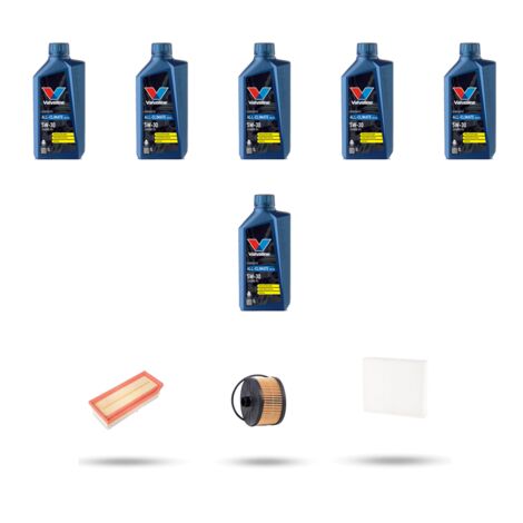 Kit tagliando 3 FILTRI e 6L OLIO compatibile con Renault Captur (J5,H5) 1.3 TCE 150 110kw dal 2018