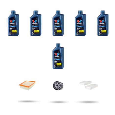 Kit tagliando 3 FILTRI e 6L OLIO compatibile con Renault Kangoo II 1.5 Dci 81kw Dal 2010