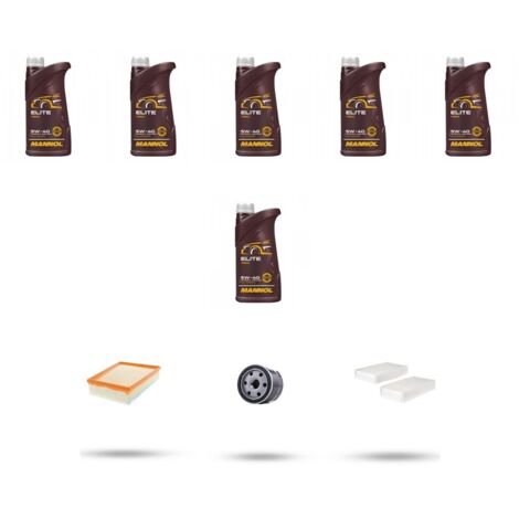 Kit tagliando 3 FILTRI e 6L OLIO compatibile con Renault Kangoo II 1.5 Dci 81kw Dal 2010