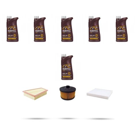Kit tagliando 3 FILTRI e 6L OLIO compatibile con Renault Kangoo III 1.3 TCe 96kw Dal 2021
