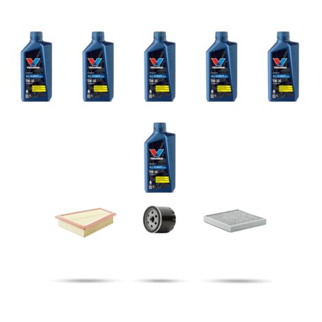 Kit tagliando 3 FILTRI e 6L OLIO compatibile con Renault Laguna II 1.8 16v 88kw dal 2000