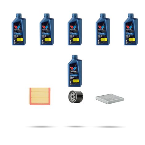 Kit tagliando 3 FILTRI e 6L OLIO compatibile con Renault Laguna II 2.0 16v 103kw dal 2000
