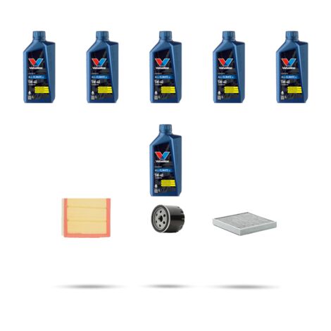 Kit tagliando 3 FILTRI e 6L OLIO compatibile con Renault Laguna II 2.0 16v 120kw dal 2003