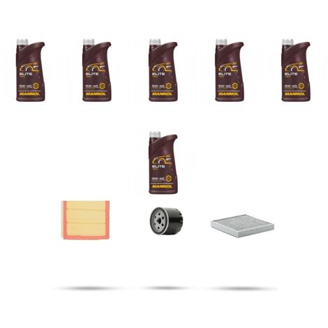 Kit tagliando 3 FILTRI e 6L OLIO compatibile con Renault Laguna II 2.0 16v 125kw dal 2005