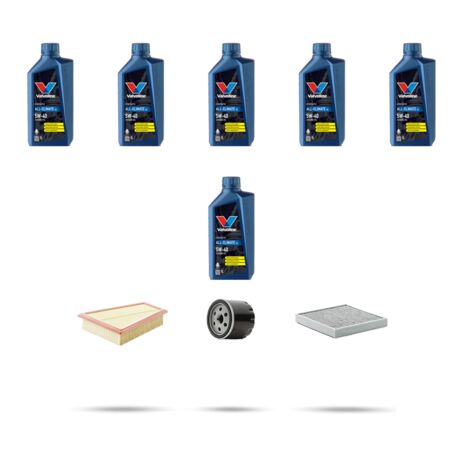 Kit tagliando 3 FILTRI e 6L OLIO compatibile con Renault Laguna II 2.0 16v 98kw dal 2001