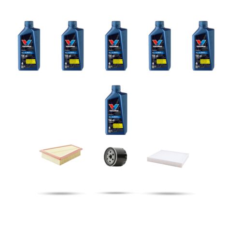 Kit tagliando 3 FILTRI e 6L OLIO compatibile con Renault Megame III 2.0 TCe 220 162Kw dal 2014