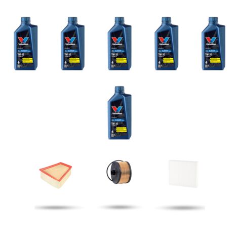 Kit tagliando 3 FILTRI e 6L OLIO compatibile con Renault Megane IV 1.3 Tce 117kw dal 2018