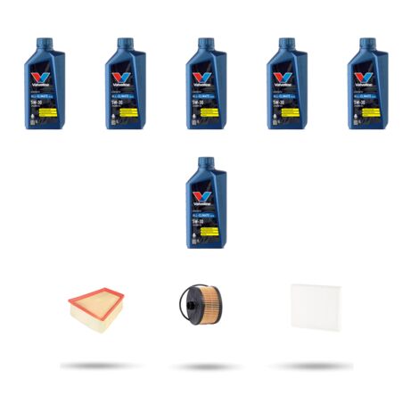 Kit tagliando 3 FILTRI e 6L OLIO compatibile con Renault Scenic IV / Grand Scenic 1.3 Tce 103kw Dal 2018