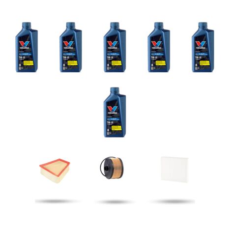 Kit tagliando 3 FILTRI e 6L OLIO compatibile con Renault Scenic IV / Grand Scenic 1.3 Tce 120kw Dal 2018