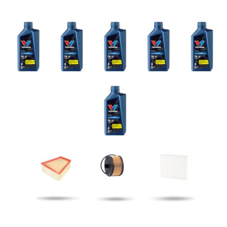 Kit tagliando 3 FILTRI e 6L OLIO compatibile con Renault Scenic IV / Grand Scenic 1.3 Tce 85kw Dal 2018