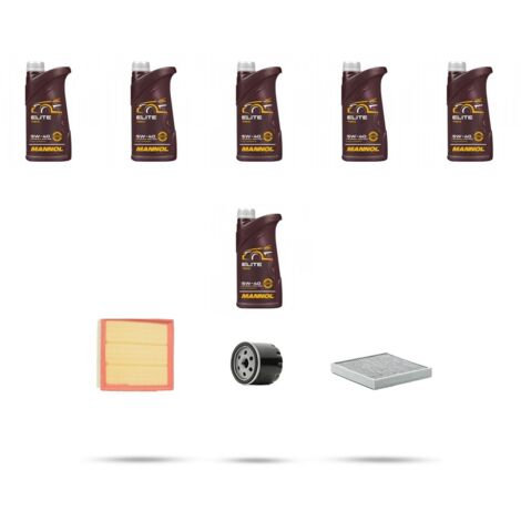 Kit tagliando 3 FILTRI e 6L OLIO compatibile con Renault Vel Satis 2.0 16v 120kw Dal 2002