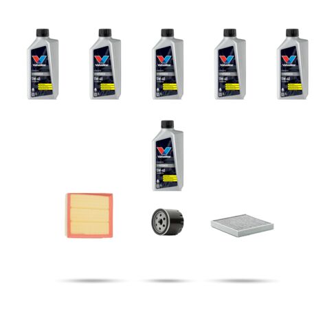 Kit tagliando 3 FILTRI e 6L OLIO compatibile con Renault Vel Satis 2.0 Turbo 108kw Dal 2005