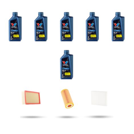 Kit tagliando 3 FILTRI e 6L OLIO compatibile con Seat Leon III 2.0 TSI 213kw Dal 2015