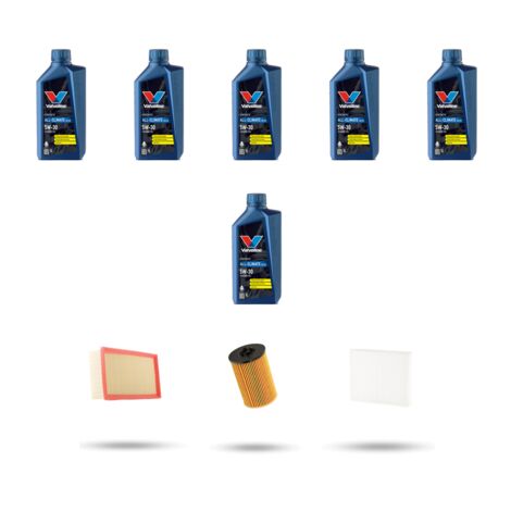 Kit tagliando 3 FILTRI e 6L OLIO compatibile con Skoda Octavia III 2.0 RS 162kw Dal 2013
