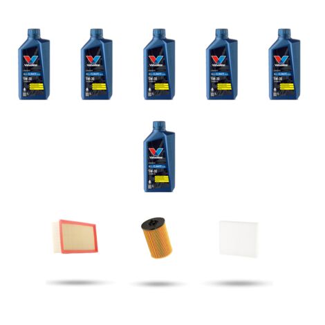 Kit tagliando 3 FILTRI e 6L OLIO compatibile con Skoda Octavia III 2.0 RS 169kw Dal 2015