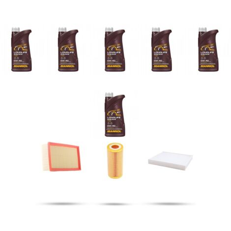 Kit tagliando 3 FILTRI e 6L OLIO compatibile con Skoda Octavia IV 2.0 TFSI I40kw Dal 2020