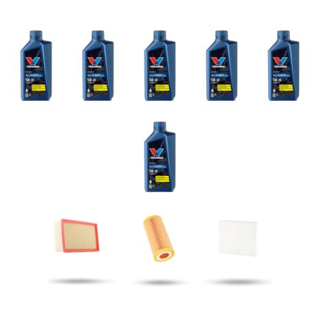 Kit tagliando 3 FILTRI e 6L OLIO compatibile con Skoda Superb III (3V) 2.0 TSI 162kw Dal 2015