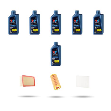 Kit tagliando 3 FILTRI e 6L OLIO compatibile con Skoda Superb III (3V) 2.0 TSI 206kw Dal 2015
