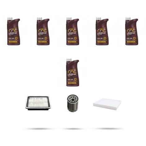 Kit tagliando 3 FILTRI e 6L OLIO compatibile con Subaru Outback III 2.0 D 110kw dal 2009