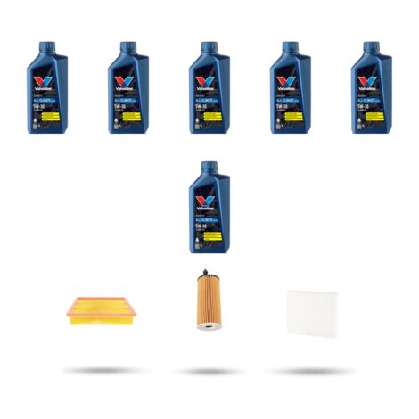 Kit tagliando 3 FILTRI e 6L OLIO compatibile con Toyota Avensis III (T27) 1.6 D4-D 82kw Dal 2015