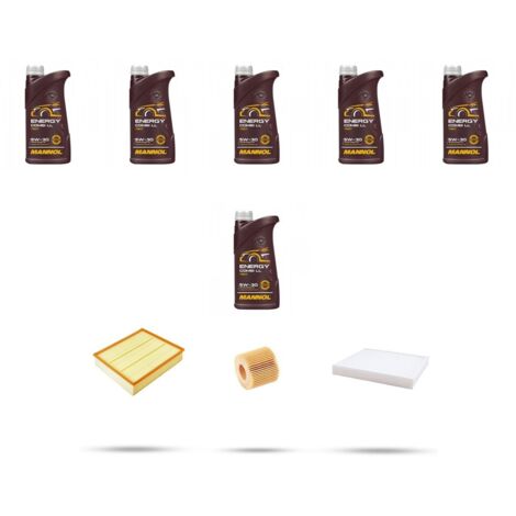Kit tagliando 3 FILTRI e 6L OLIO compatibile con Toyota Camry VII 3.5 v6 204kw dal 2011
