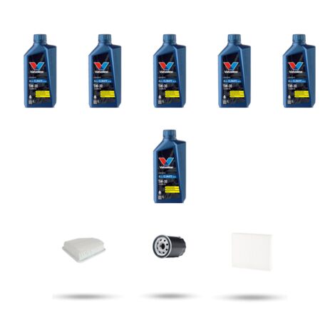 Kit tagliando 3 FILTRI e 6L OLIO compatibile con Toyota Rav 4 III 3.5 VVT-i 201Kw dal 2005 al 2012